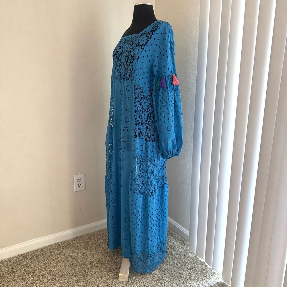 Misa Los Angeles Victoria Cover Up Blue Dress Size Small - Picture 7 of 10
